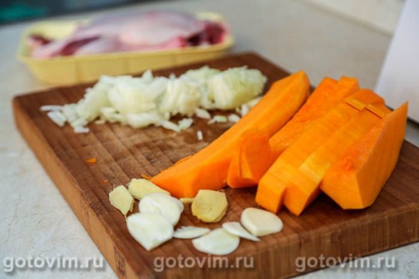 Лазанья с уткой и тыквой